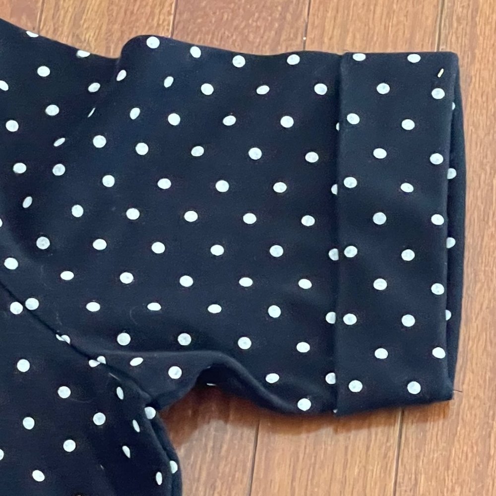 Karen Scott Black White Polka Dot Top Size Large - Picture 8 of 16